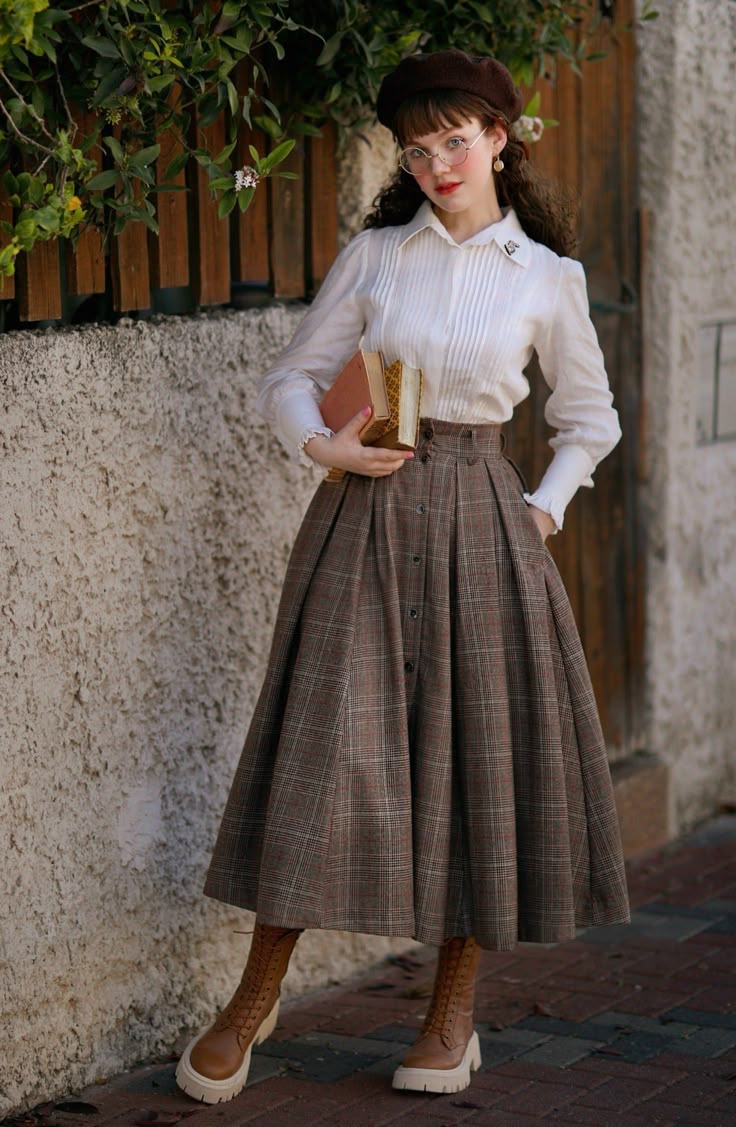 phối đồ vintage cho nấm lùn