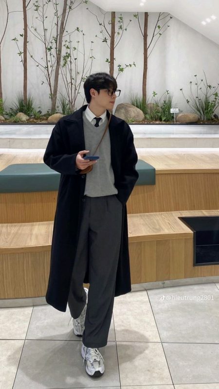phối đồ với áo cardigan