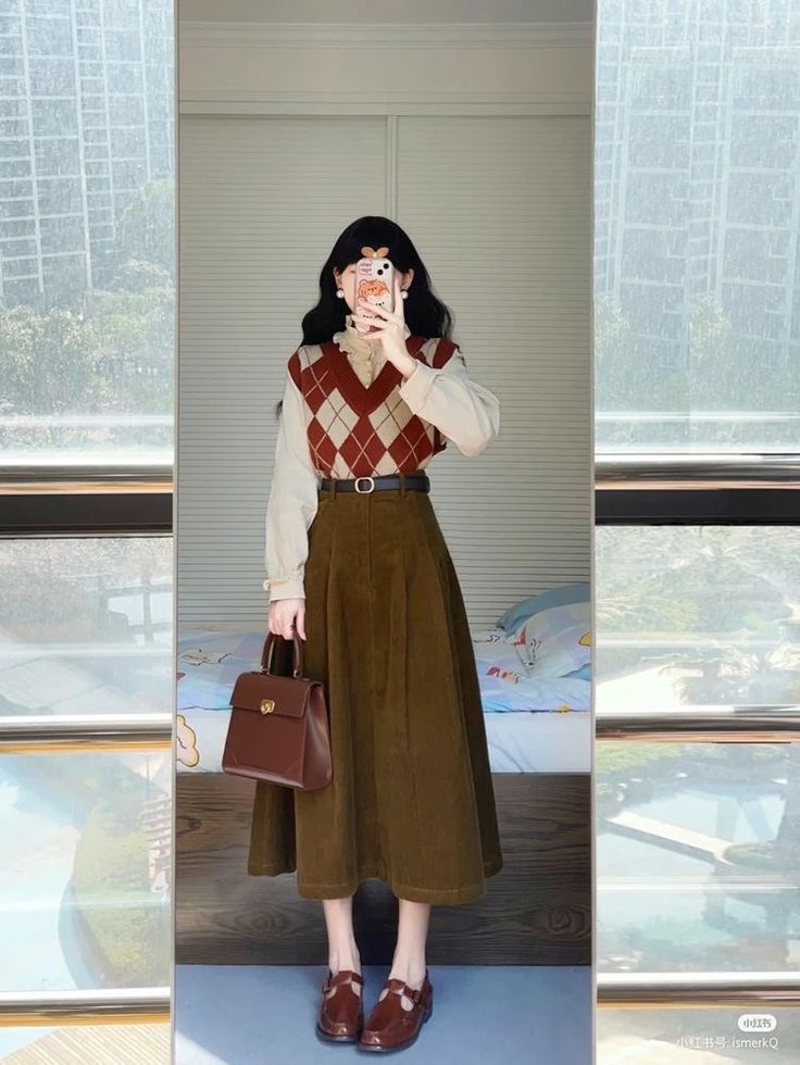 phối đồ vintage cho nấm lùn
