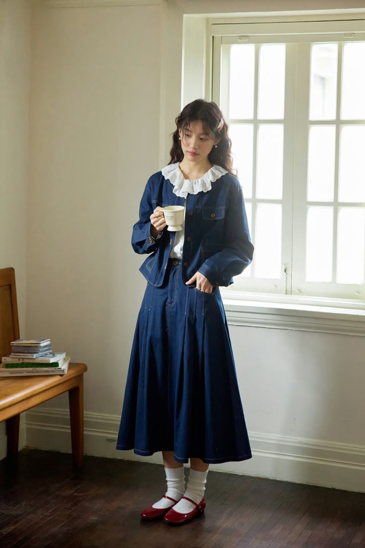 phối đồ vintage cho nấm lùn