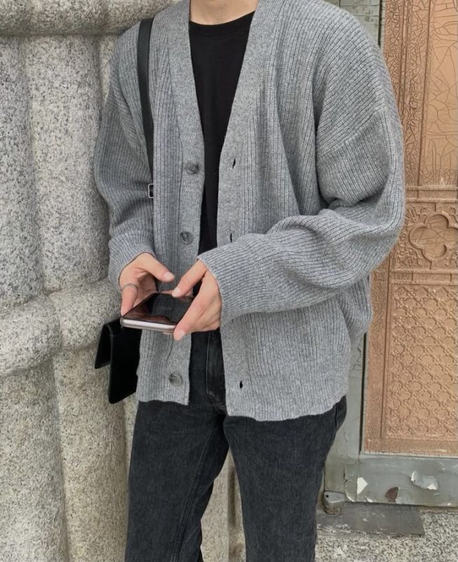 phối đồ với áo cardigan