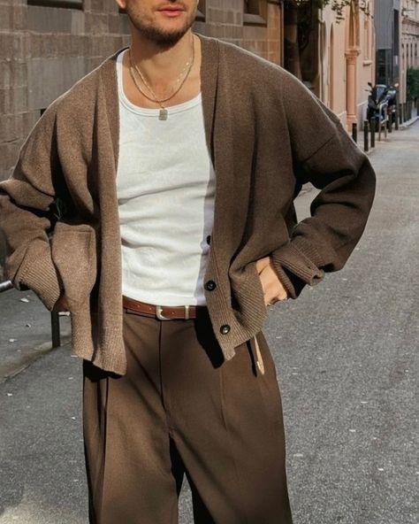 phối đồ với áo cardigan