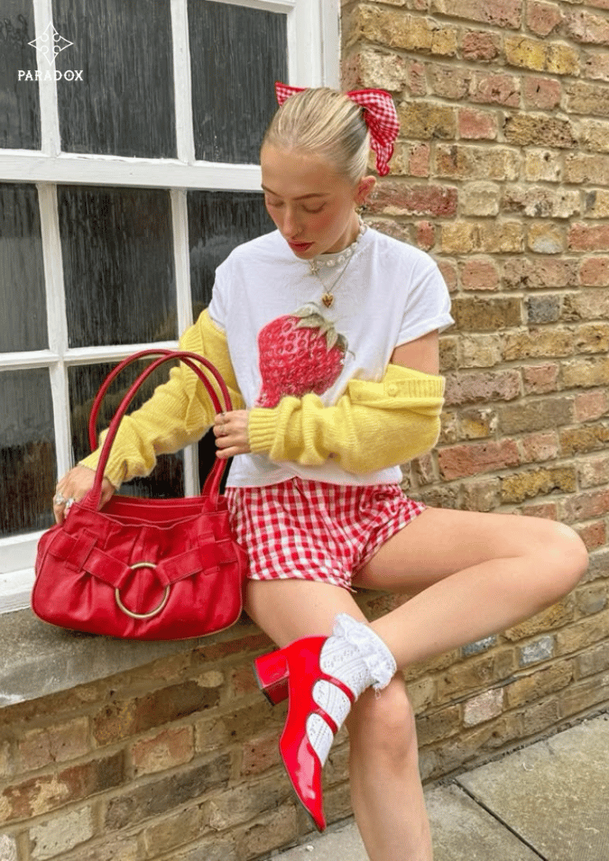 Họa tiết ghimham - Áo boxy với quần short
