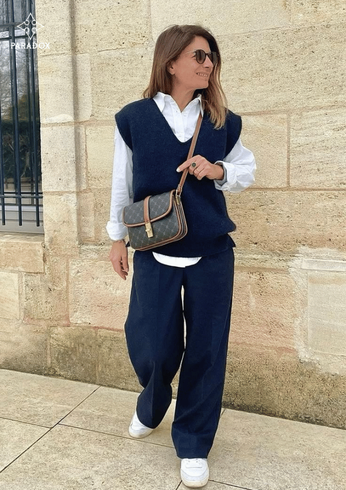 Mix đồ với màu xanh navy - ton sur ton