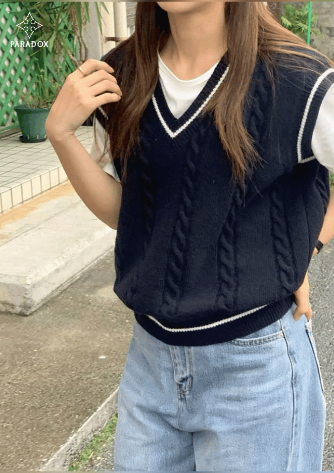 Mix đồ với màu xanh navy - quần jeans