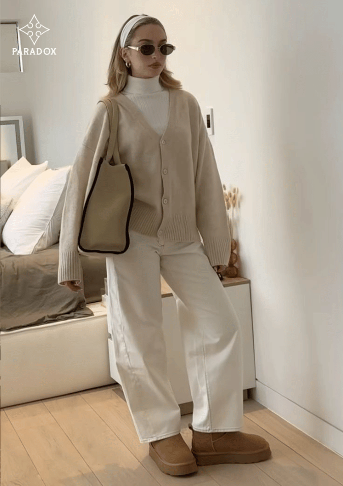 Phối đồ layering cho thu đông - áo len giữ nhiệt & áo cardigan Phối đồ layering cho thu đông - áo len giữ nhiệt & áo cardigan