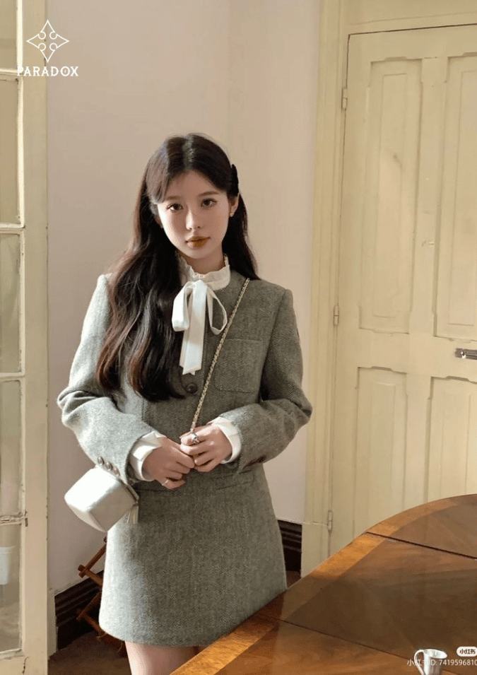 Phối đồ mùa đông cho nữ với bộ tweed thanh lịch & sang trọng