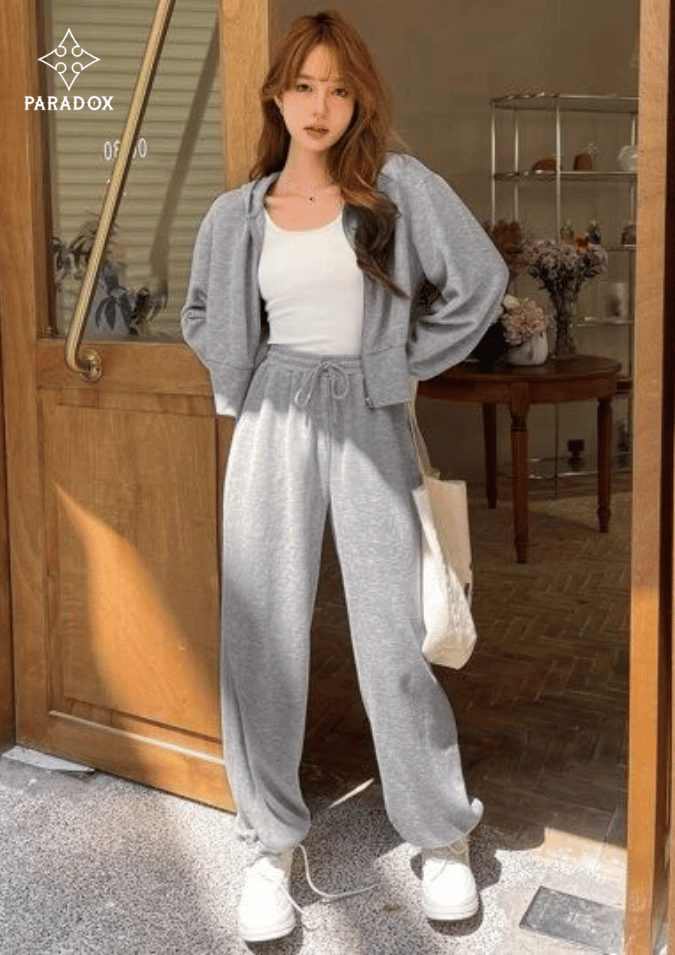 Phối đồ với áo hoodie zip nữ - áo croptop Phối đồ với áo hoodie zip nữ - áo croptop