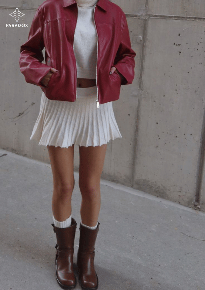 Phối đồ với mini skirt - chân váy xếp ly Phối đồ với mini skirt - chân váy xếp ly