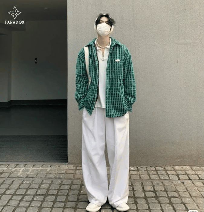 Áo xanh lá phối với quần màu gì? - màu trắng Áo xanh lá phối với quần màu gì? - màu trắng
