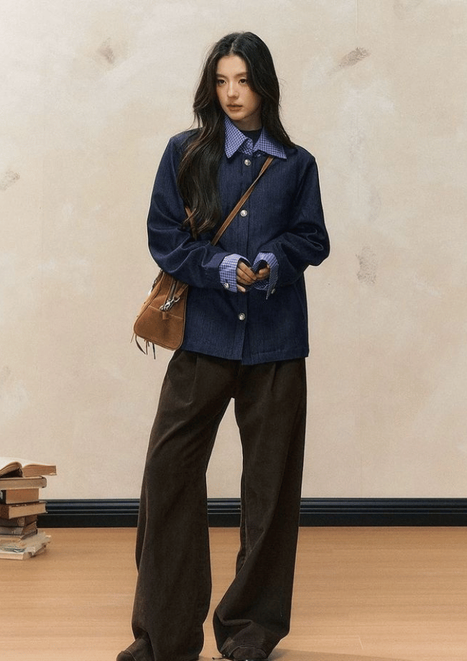 Phối đồ với màu nâu - xanh denim thời thượng Phối đồ với màu nâu - xanh denim thời thượng
