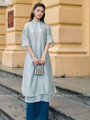 Áo Dài Cách Tân Cho Gen Z dáng suông