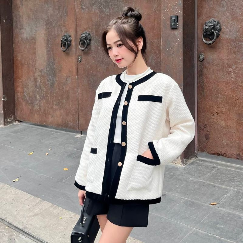 cardigan nữ mùa xuân phong cách thanh lịch