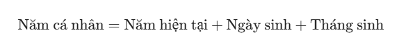 Cách tính năm cá nhân