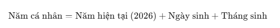 cách tính năm cá nhân