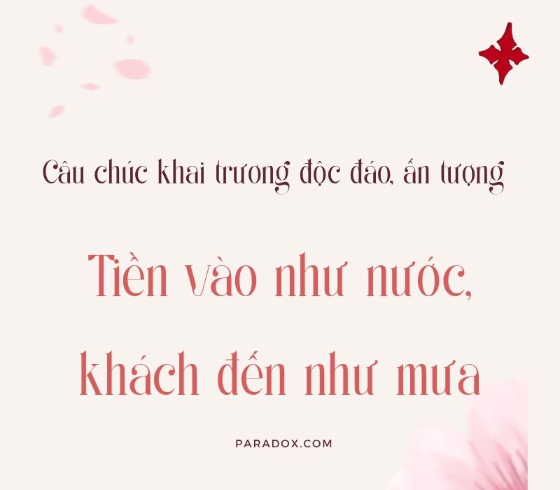 Câu chúc khai trương độc đáo, ấn tượng