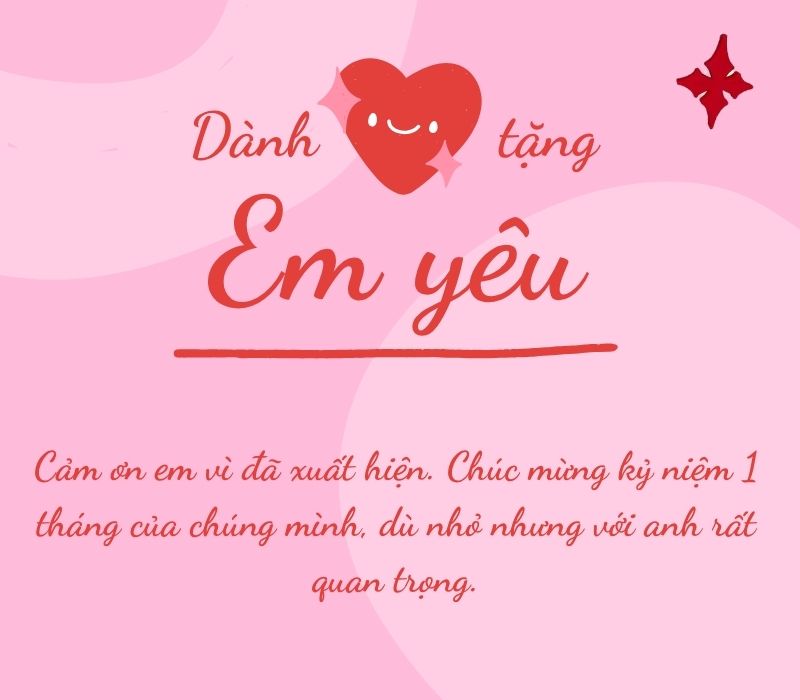 Lời chúc kỷ niệm yêu nhau ngắn gọn, ngọt ngào