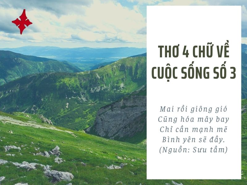 Bài thơ 4 chữ hay về cuộc sống cực thấm
