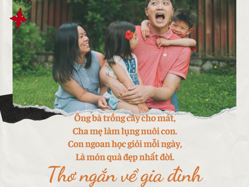 Những bài thơ ngắn về gia đình dễ nhớ, dễ thuộc cho học sinh