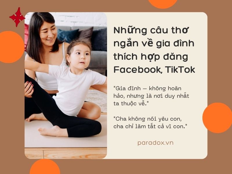 Những câu thơ ngắn về gia đình thích hợp đăng Facebook, TikTok