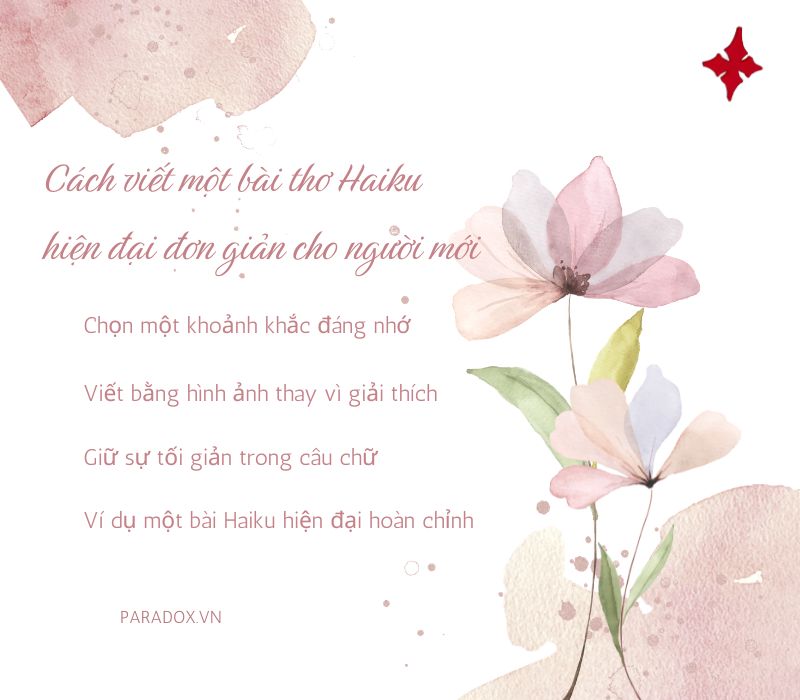 Cách viết một bài thơ Haiku hiện đại đơn giản cho người mới