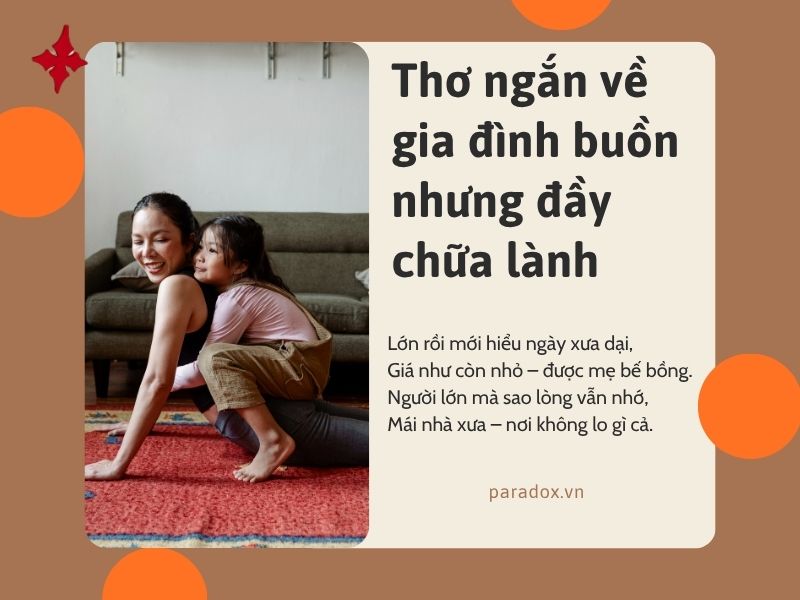 Thơ ngắn về gia đình buồn nhưng đầy chữa lành