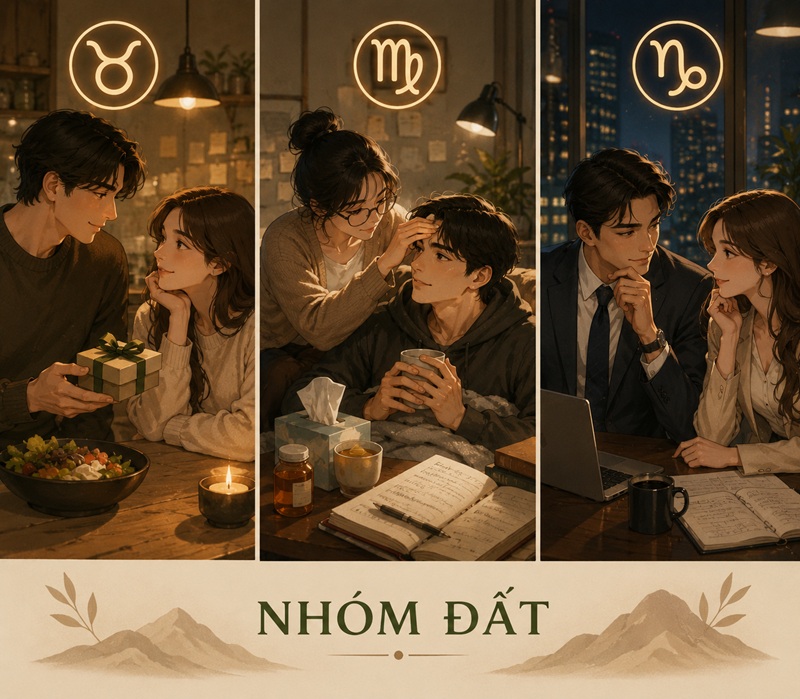 12 cung hoàng đạo khi yêu nhóm đất
