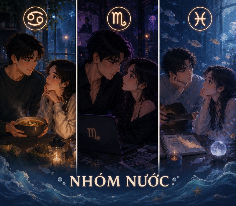 12 cung hoàng đạo khi yêu nhóm nước