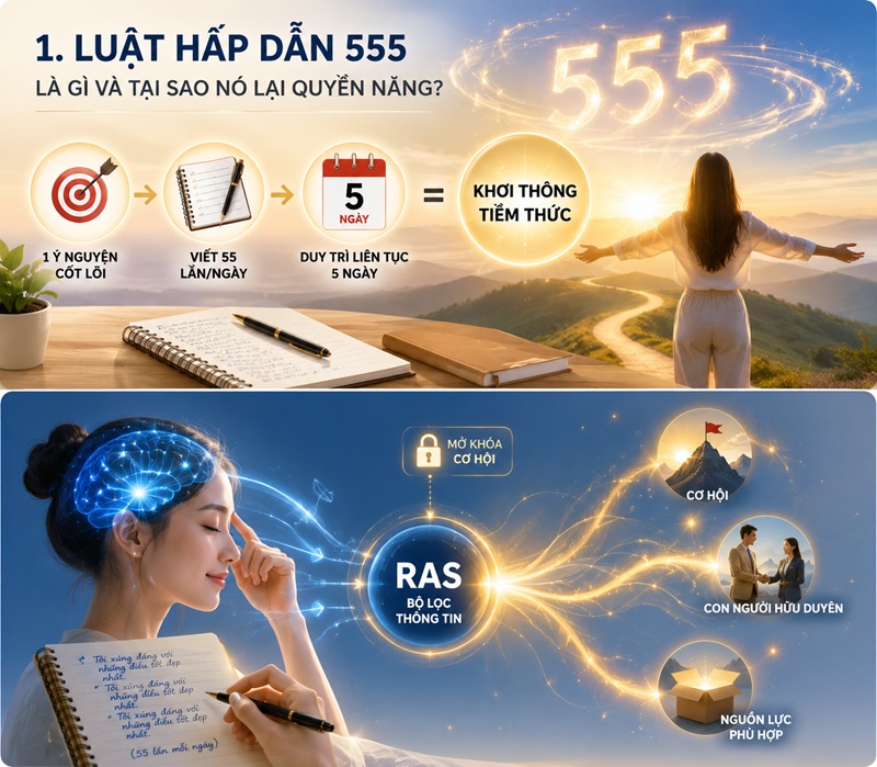 Luật hấp dẫn 555 là gì và tại sao nó lại quyền năng?