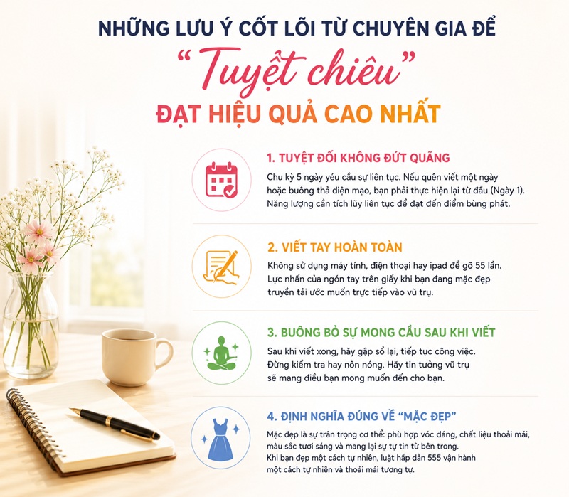 Lưu ý cốt lõi luật hấp dẫn 555