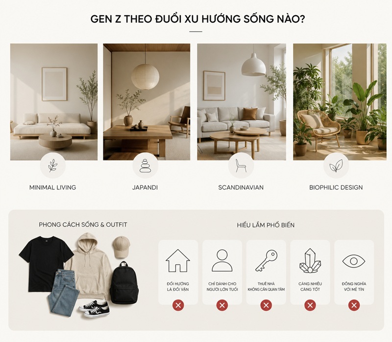 Phong thủy nhà ở và xu hướng sống cảu Gen Z