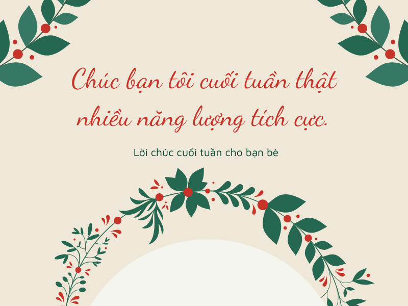 Lời chúc cuối tuần cho bạn bè