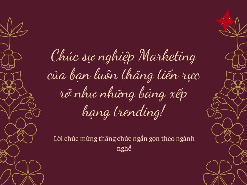 Lời chúc mừng thăng chức ngắn gọn theo ngành nghề