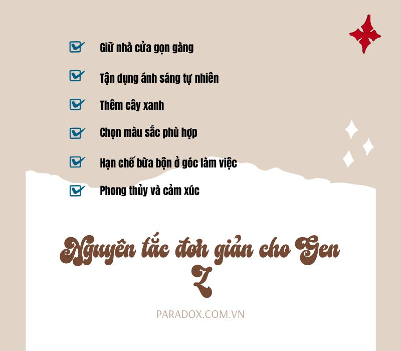 Những nguyên tắc phong thủy đơn giản mà giới trẻ có thể áp dụng