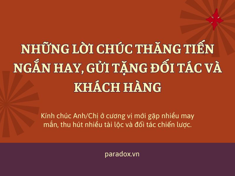 Những lời chúc thăng tiến ngắn hay, gửi tặng Đối tác và Khách hàng