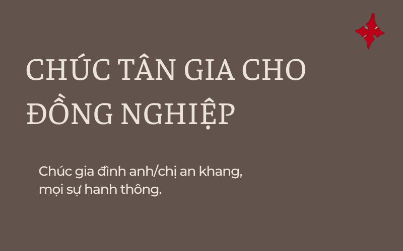 Chúc tân gia cho đồng nghiệp
