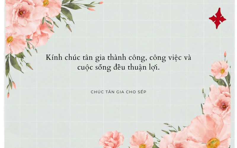 Chúc tân gia cho sếp