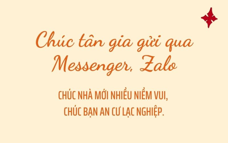 Chúc tân gia gửi qua Messenger, Zalo