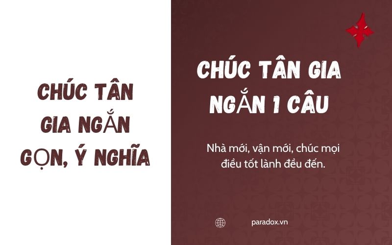 Chúc tân gia ngắn 1 câu