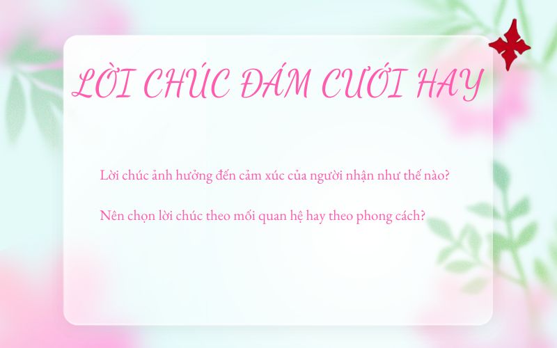 Lời chúc đám cưới hay là gì