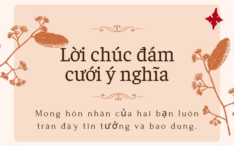 Lời chúc đám cưới ý nghĩa