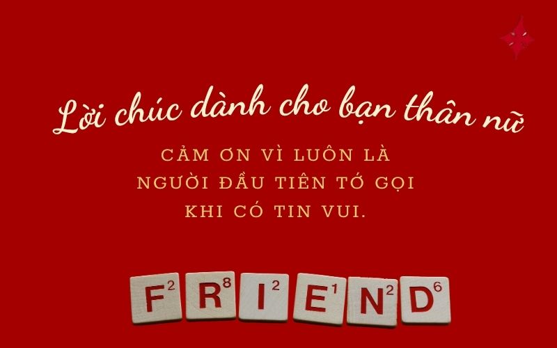 Lời chúc dành cho bạn thân nữ