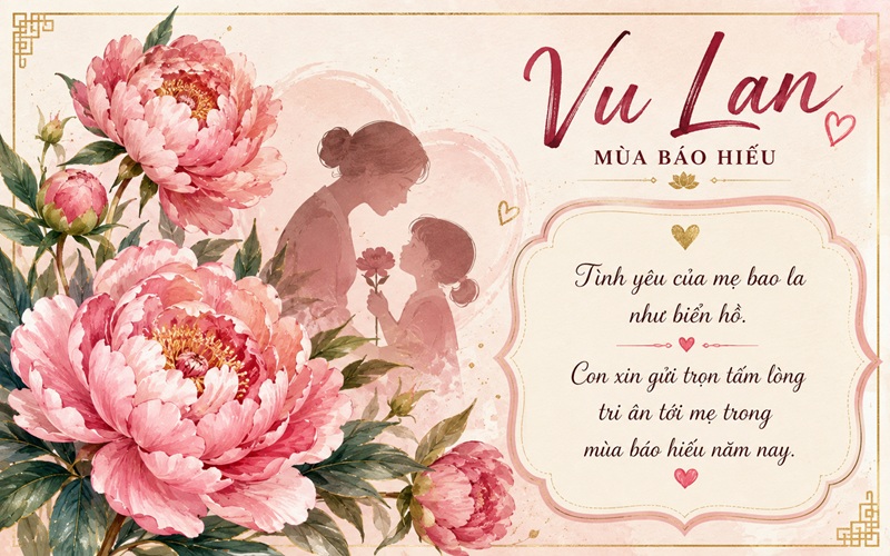Mẫu thiệp kết hợp hoa mẫu đơn kiêu hãnh