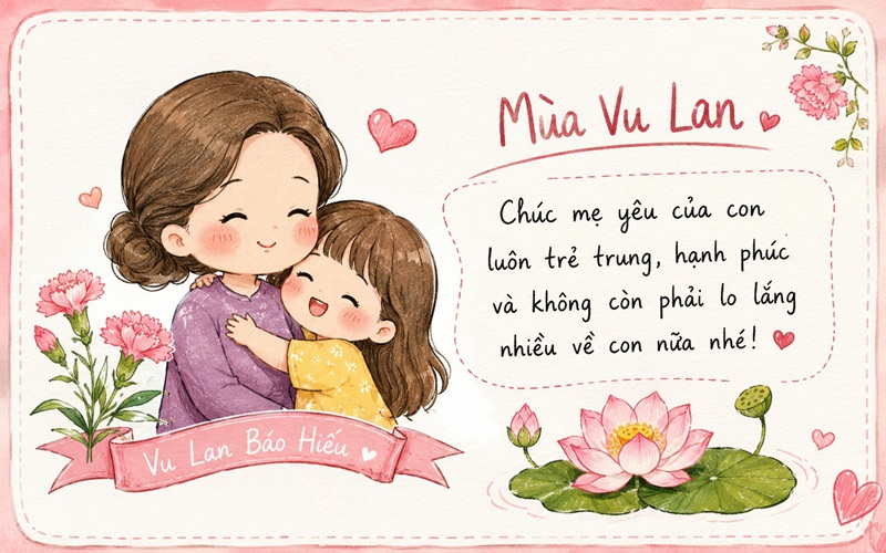 Mẫu thiệp vẽ tay chibi dễ thương