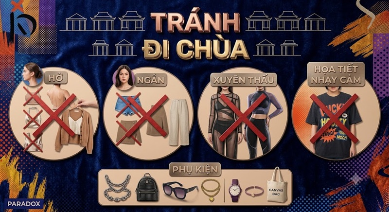 Những trang phục nên tránh khi đi chùa dịp Vu Lan