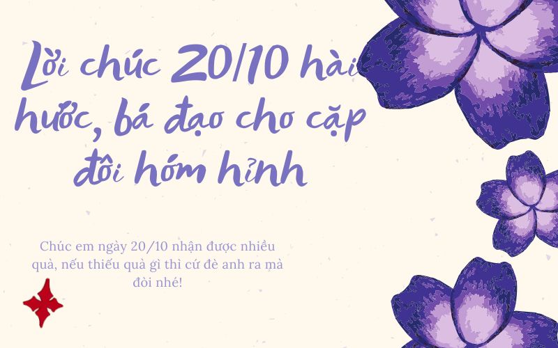Lời chúc 20/10 hài hước, bá đạo cho cặp đôi hóm hỉnh