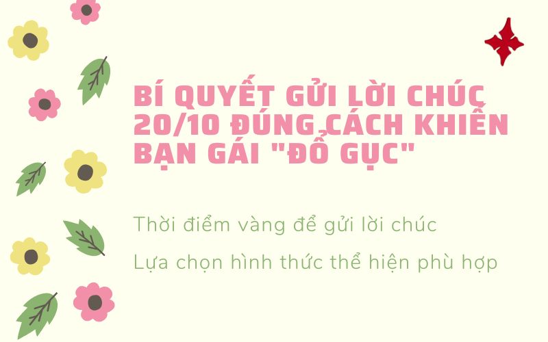 Bí quyết gửi lời chúc 20/10 đúng cách khiến bạn gái "đổ gục"