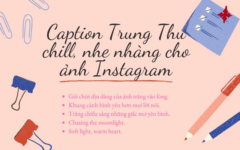 Caption Trung Thu chill, nhẹ nhàng cho ảnh Instagram