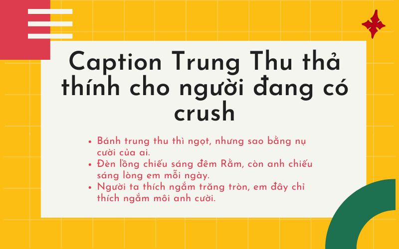 Caption Trung Thu thả thính cho người đang có crush