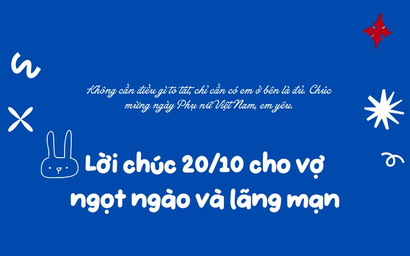 lời chúc 20/10 hay cho vợ ngọt ngào và lãng mạn